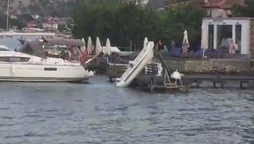 Marmaris’te denizde dehşet anları