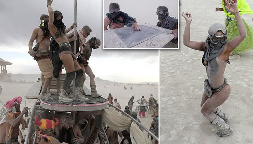 Dünyanın en çılgın festivalinde kum fırtınası korkuttu Dünyanın en çılgın festivalinde kum fırtınası korkuttu