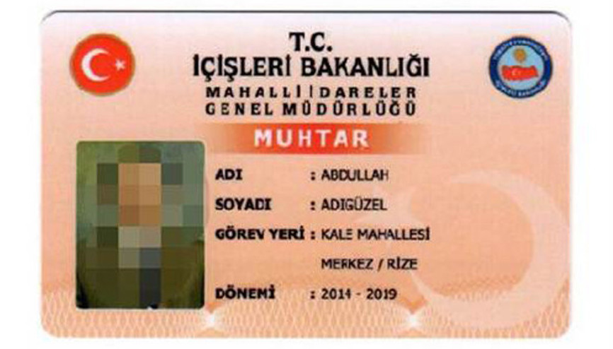 50 bin muhtara tek tip kimlik kartı