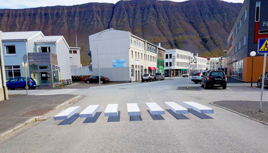 3 boyutlu optik illüzyonla yapılmış muhteşem yaya geçidi