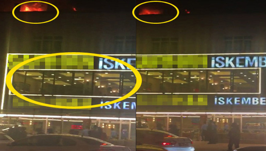 Üst kat yanarken alt katta işkembeye devam ettiler
