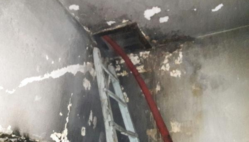 Malatyada metruk evde yangın
