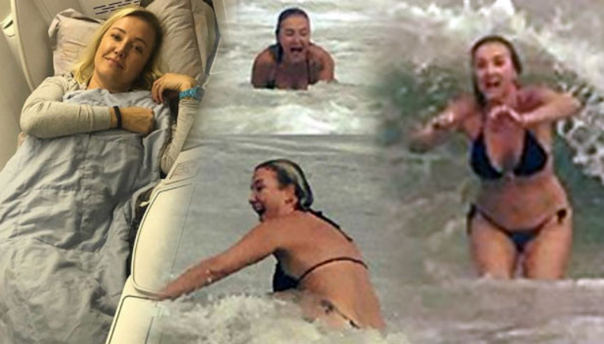 Kış ortasında bikinili