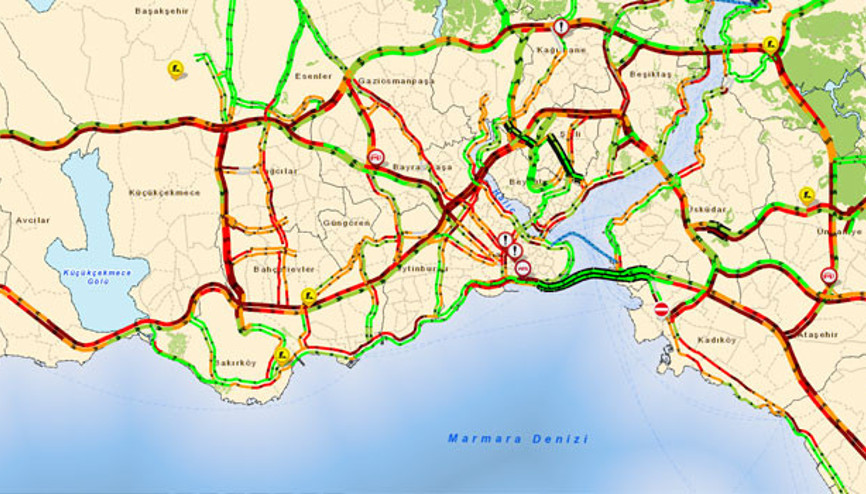 2017nin son mesaisi bitti İstanbul trafiği felç oldu