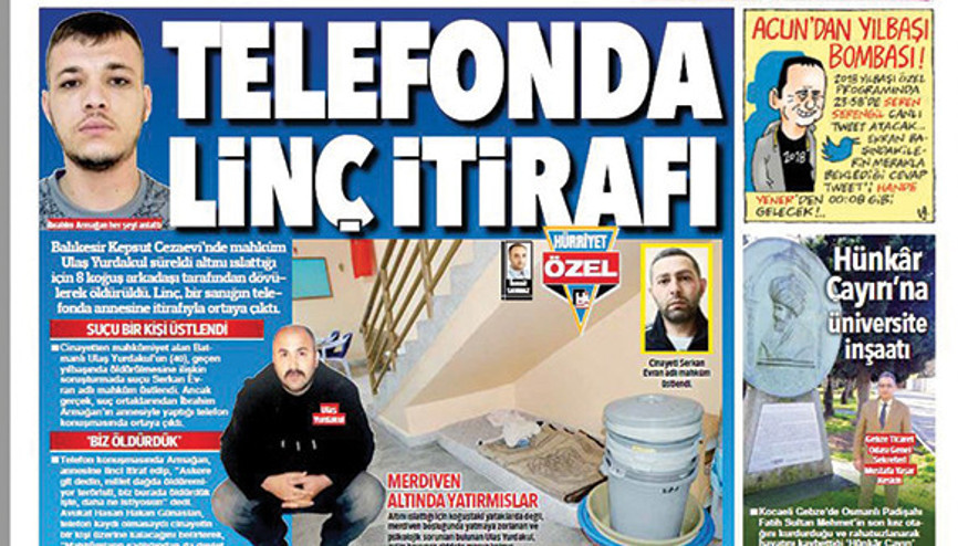 Linç itirafına müfettiş