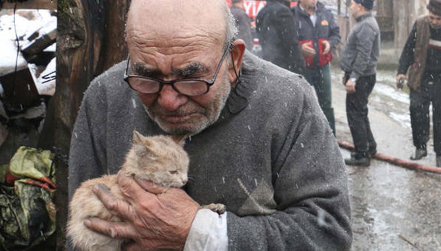 Bu fotoğrafla çok konuşulmuştu... Lokmamı bile kedilerimle paylaşıyorum