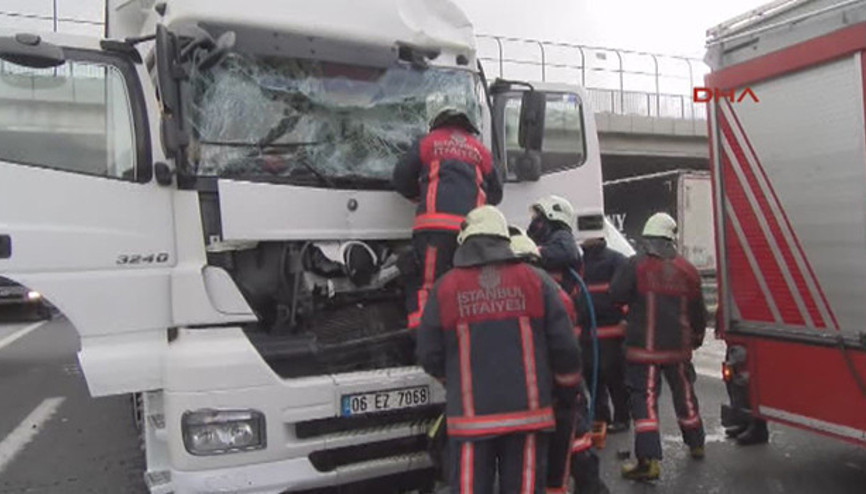 Hadımköy gişelerde kaza