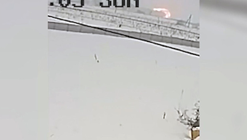 Rus uçağının düşme anı görüntülendi