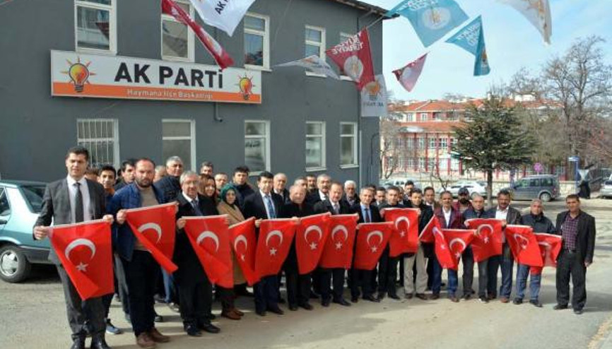 Haymanada askere destek, teröre lanet okundu