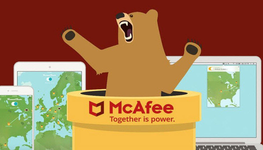McAfee sessiz sedasız VPN uygulaması Tunnelbearı satın aldı