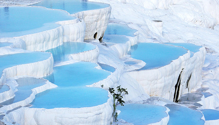 Pamukkaleye Çinli turist ilgisi
