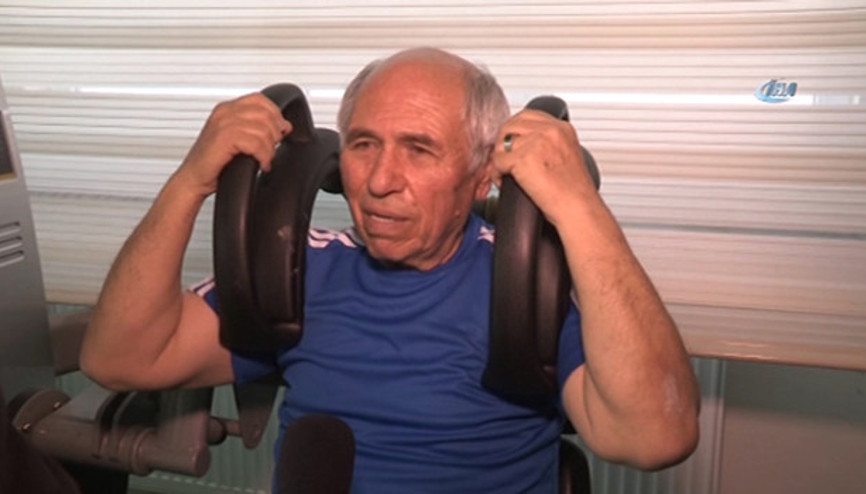 75 yaşında spor yaparak sağlığına kavuştu
