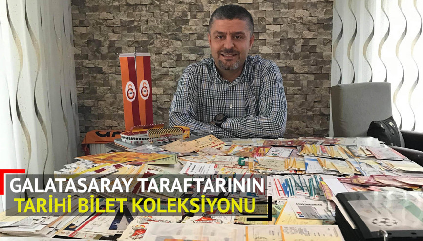 Galatasaray taraftarının tarihi bilet koleksiyonu