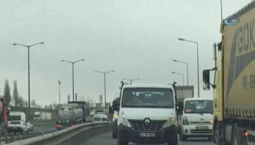 TEMde uyanık sürücülerin tersine yolcuğu kamerada