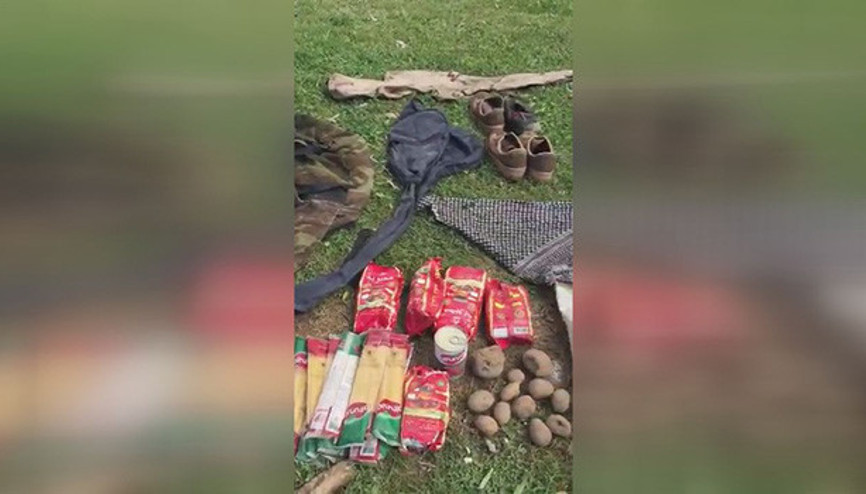 Teröristler yemek hazırlığını yarıda bırakıp kaçtılar