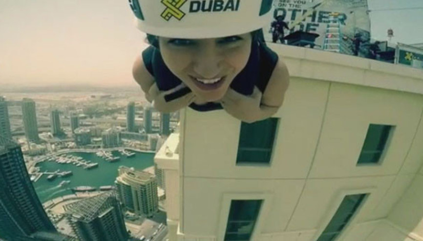 Yağmur Sarıoğlunun Dubaide Zipline heyecanı