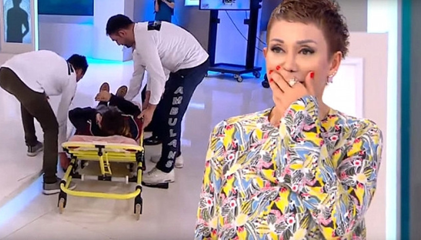 Canlı yayında bir anda doğum sancısı başlayınca...
