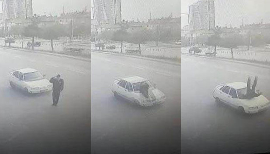 Valiye selam veren polise araba çarptı... Kim hatalı İşte cevabı