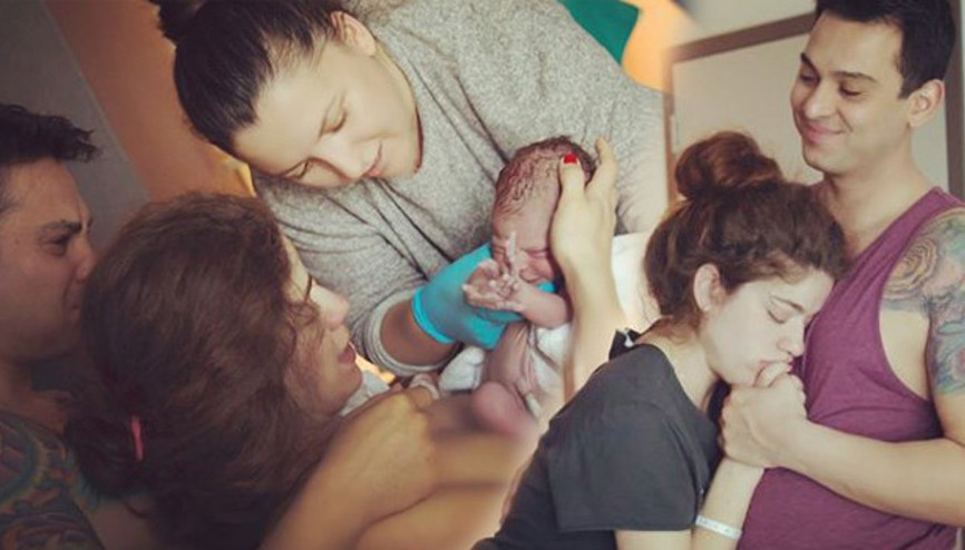 Ünlü oyuncu doğum fotoğraflarını paylaştı