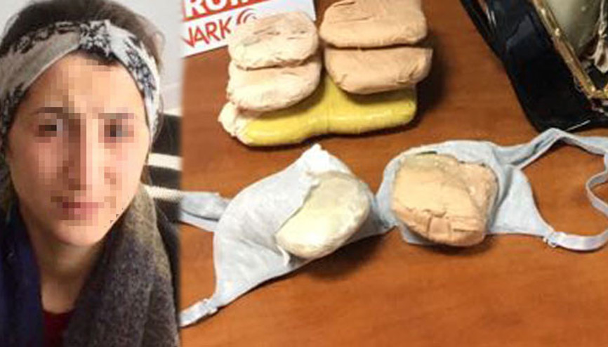 İstihbarat gelince polis durdurdu... Sutyeninde ele geçirildi