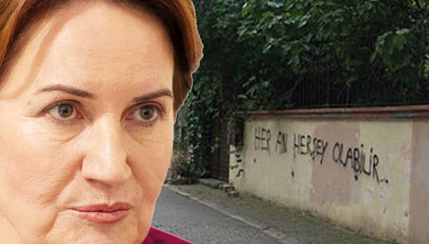 Meral Akşenerin evinin karşısına bunu yazmışlardı, gözaltına alındılar