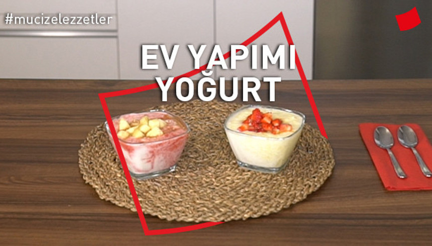 Ananaslı & Çilekli Ev Yapımı Yoğurt | Mucize Lezzetler