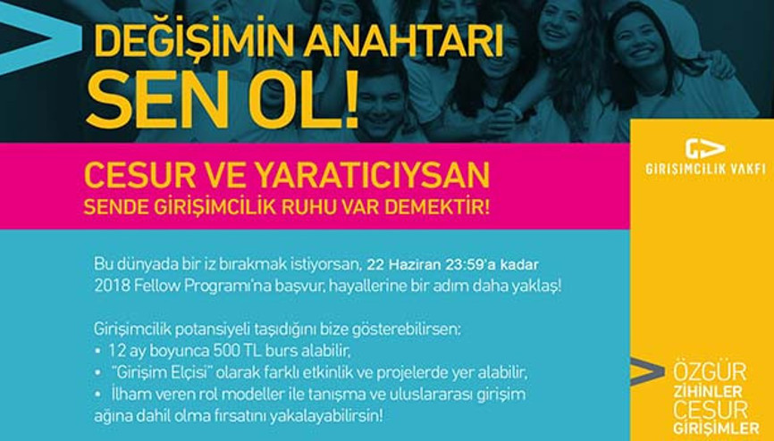 Girişimcilik Vakfı Fellow 2018 başvuruları başladı