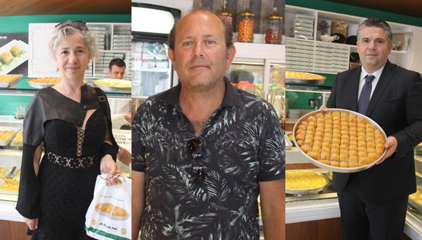 Baklavacıya giren bu yazıyı gördü