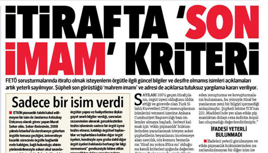 Son imam uygulamada