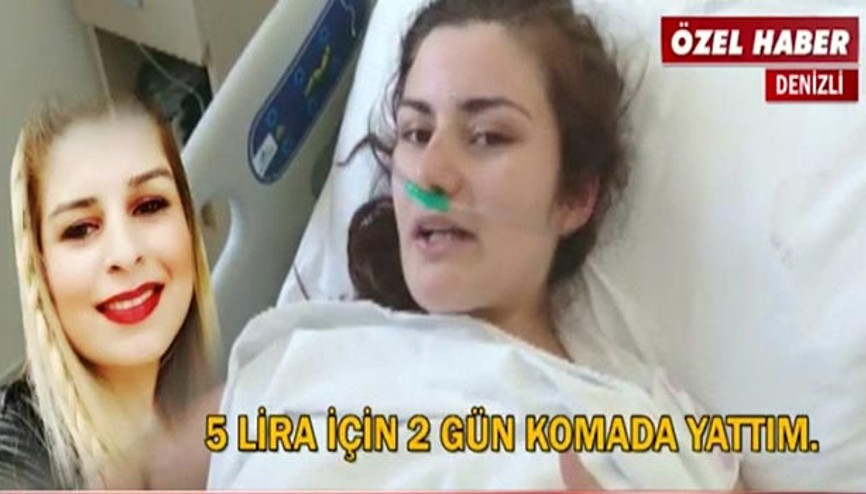 Genç kız 5 lira için ölüyordu
