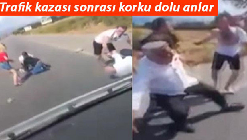 Trafik magandaları kaza sonrası dehşet saçtılar... Kimse ayıramadı