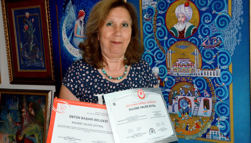 69unda 3’üncü diplomasını aldı