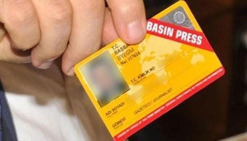 Basın kartı Beştepe’den
