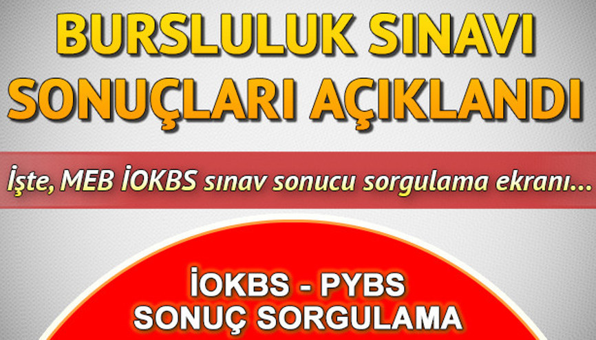 Bursluluk sınav sonuçları giriş ekranı 2018 İOKBS bursluluk sonuçları ve taban puanları