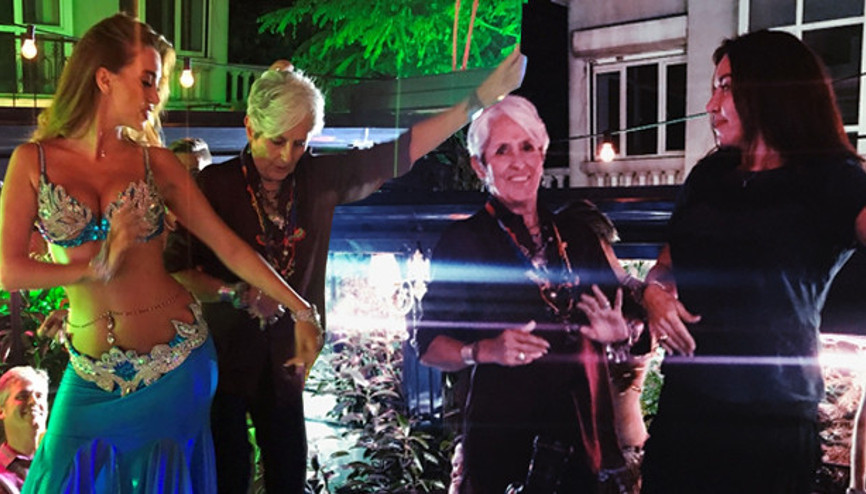 Konser sonrası göbekli kutlama