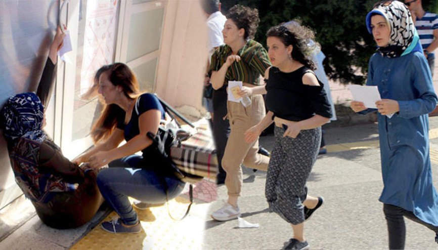 Samsunda sınava yetişemeyen öğrenciler gözyaşlarını tutamadı