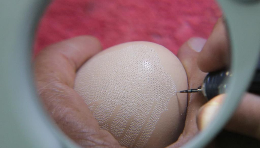 Yumurta kabuğunda 8 bin 708 delikle rekor denemesi