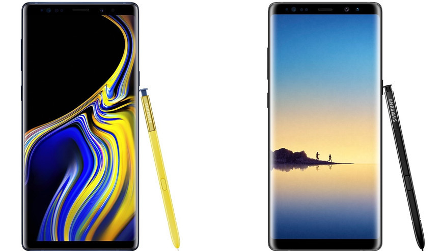 Galaxy Note 9 ve Note 8 karşılaştırması