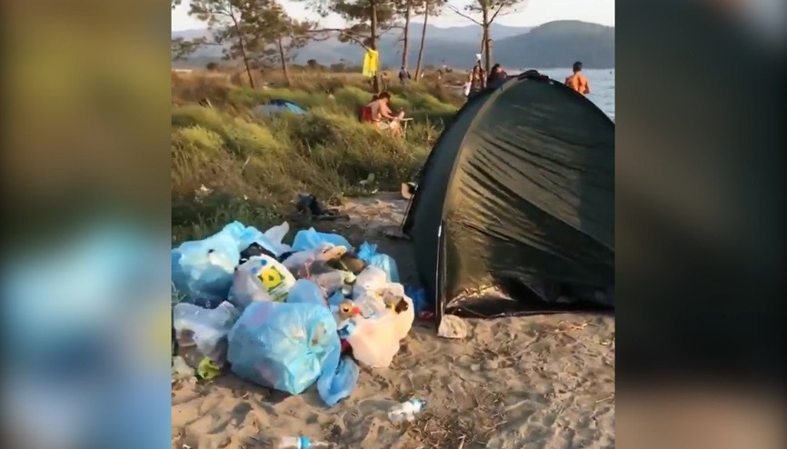Akyakada tepki çeken görüntü
