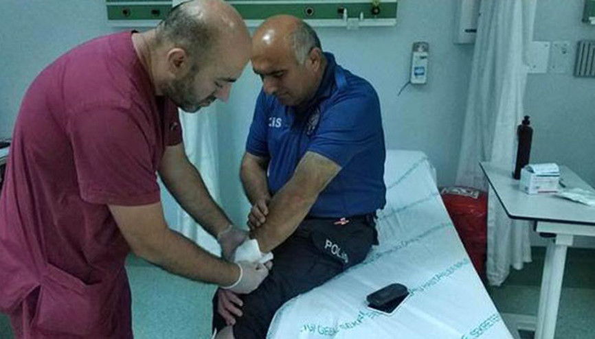 Hastane polisini ısırarak hastanelik etti