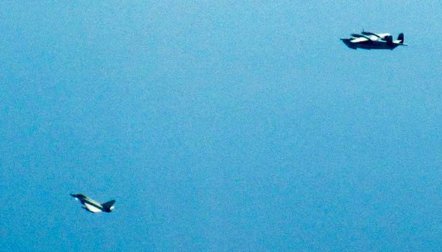 Havada tehlikeli yakınlaşma böyle görüntülendi