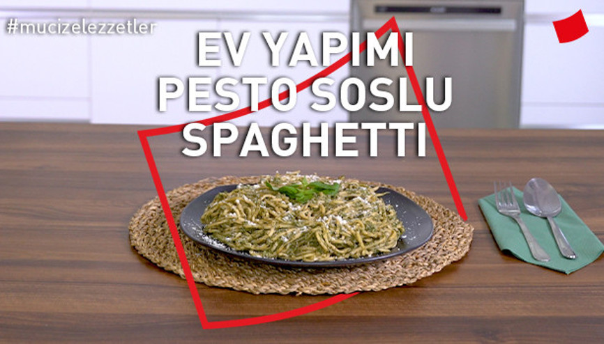 Ev Yapımı Pesto Soslu Spaghetti | Mucize Lezzetler