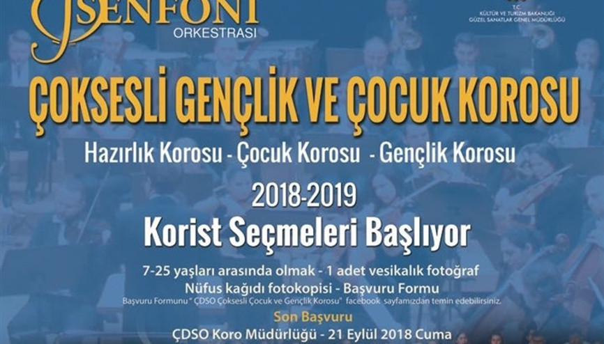 Çoksesli Gençlik ve Çocuk Korosu yeni yetenekler arıyor