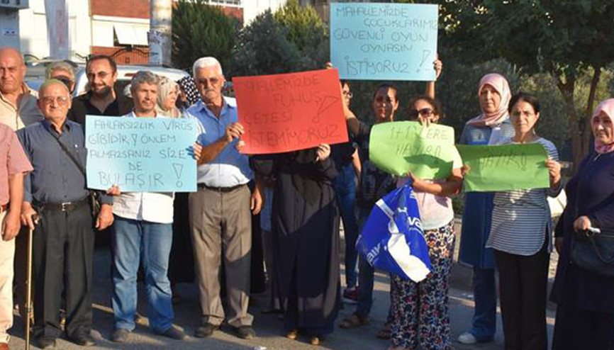 Mahalleliden ’fuhuş’ eylemi