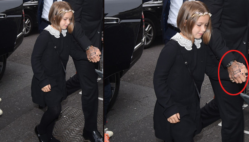 Harper Beckhamın görüntüsü şaşırttı