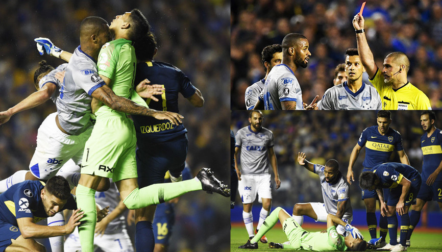 Boca maçında skandal hareket Kalecinin dişleri kırıldı...