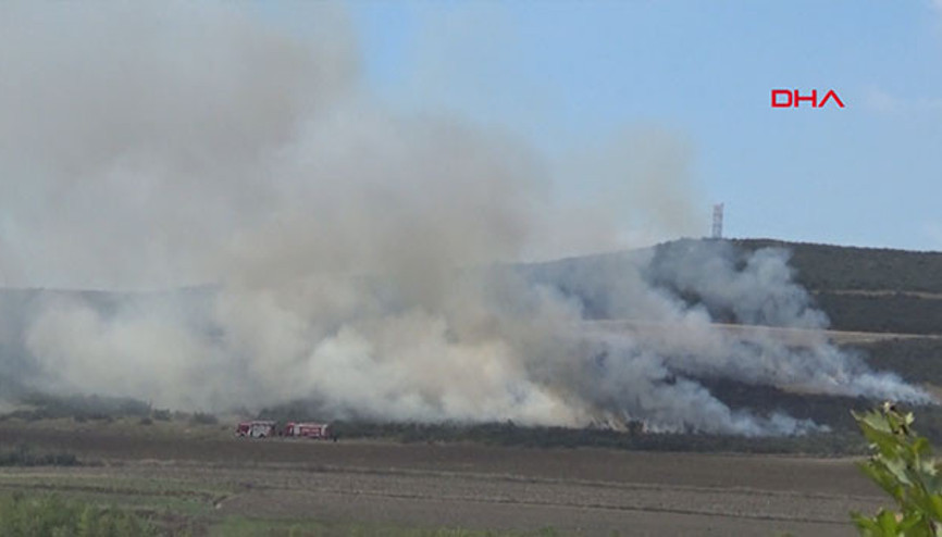Arnavutköyde makilik alanda yangın
