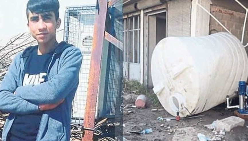 Su tankında ölüm 13 gün dayanabildi