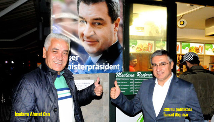 Türk lokantasında Başbakan posteri