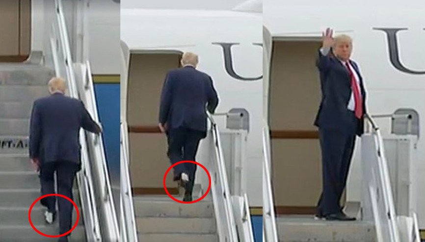 Trump uçağa tuvalet kağıdıyla bindi